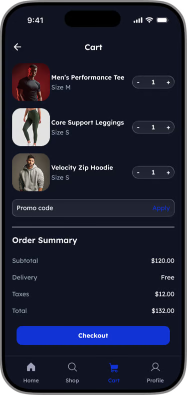 Checkout step 1